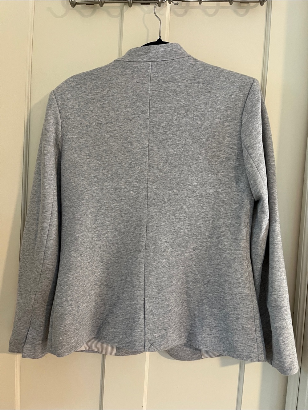 NWT Gibsonlook Light heather Gray Women's Knit stretch notch Blazer M - Picture 6 of 6